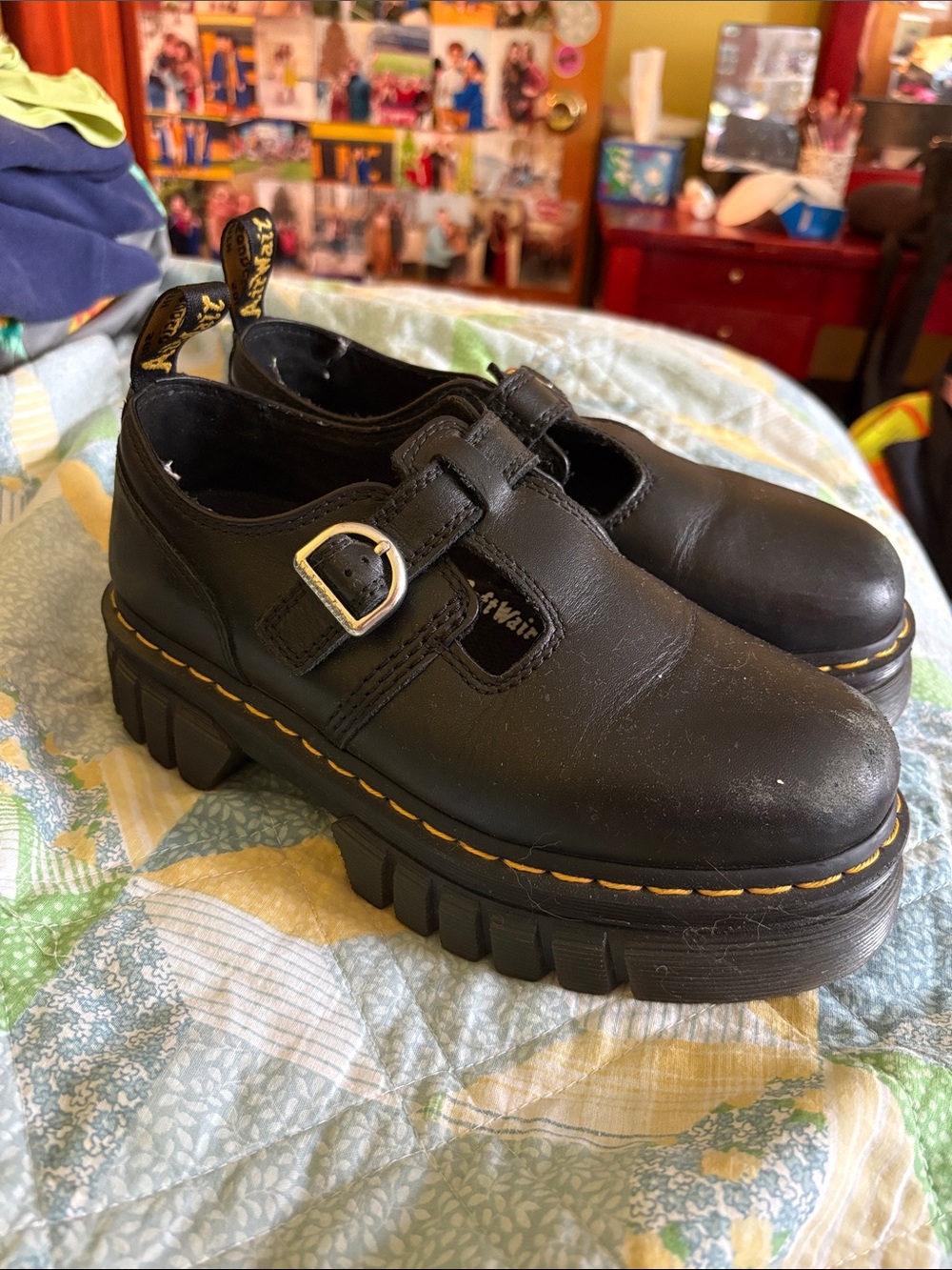 Dr. Martens Women's Audrick T-Bar Platform Mary Janes Woman’s Size 8